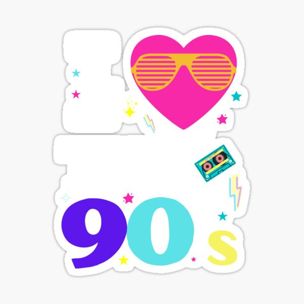 I LOVE THE 90s Stickers 