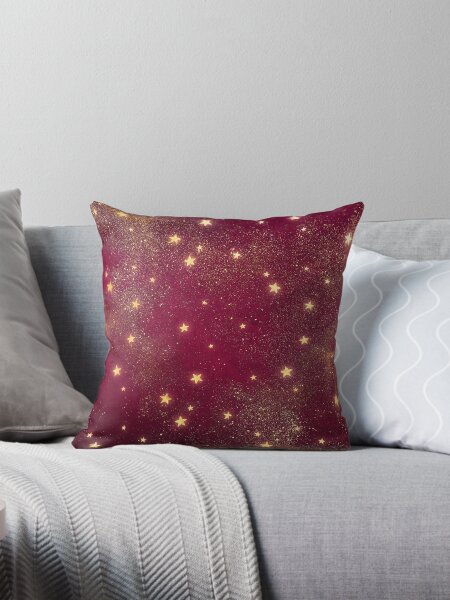 Artikel-Vorschau von Galaxie, Sternenhimmel, Milchstraße, Burgund mit goldenen Sternen, designt und verkauft von WOW TeesAndThings.