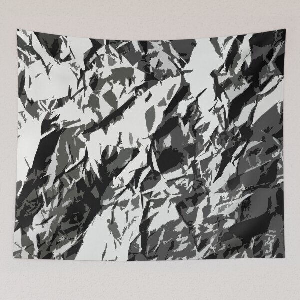 Item preview, Digital Organic Abstract Camouflage Pattern in Grey designed and sold by ShopieHome.