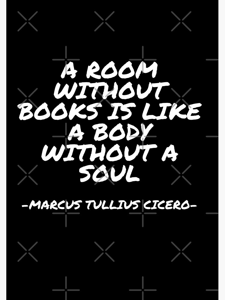 Wandtattoo Cicero Spruch Bücher - 80x120cm Für Leseecke & Wohnzimmer