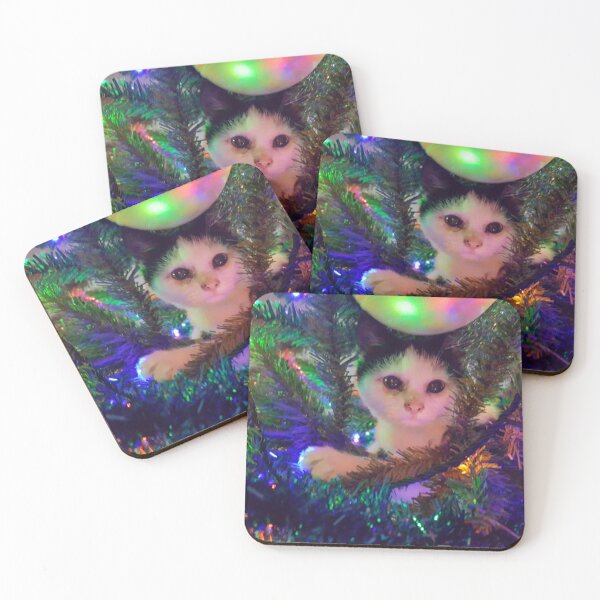 Item preview, Cute Kitten in the Christmas Tree amongst the lights designed and sold by dees-photos.