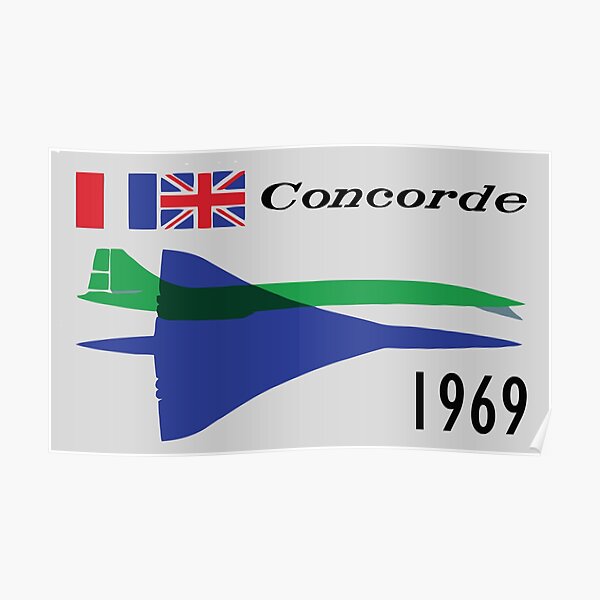 Premier vol du Concorde 1969 Poster
