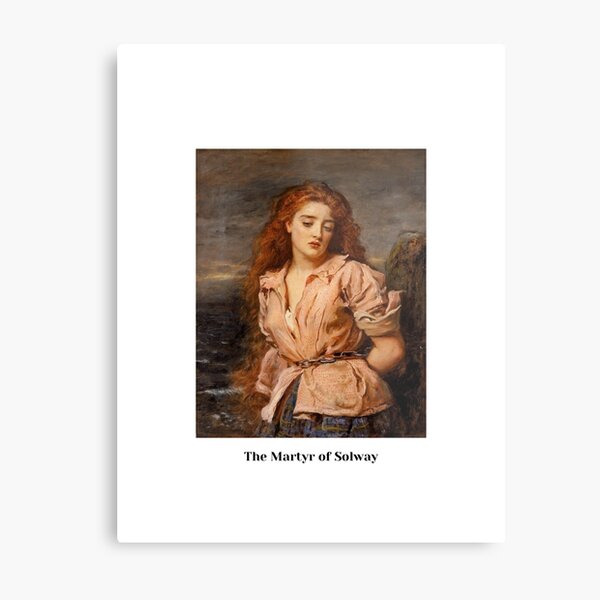 “The Martyr of Solway”, by John Everett Millais Metal Print