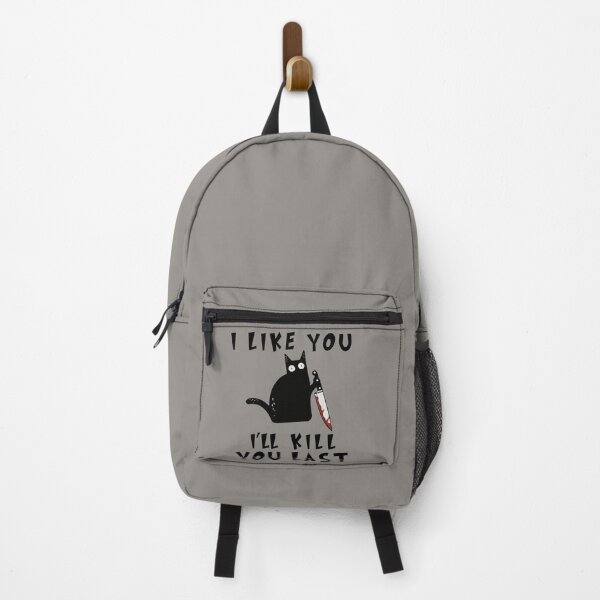 Item preview, I like you I'll Kill You Last, Funny Murderous Black Cat, Funny Black Cat, Funny Murderous Black Cat With Knife funny gift for mom , dad, lovers cats designed and sold by RM2017.