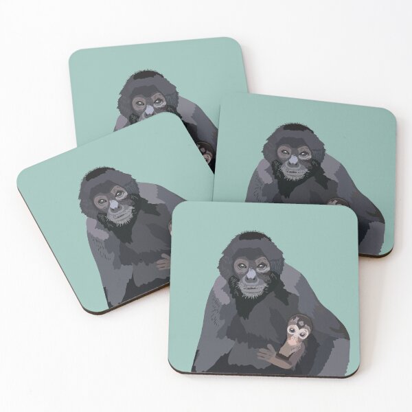 Aperçu de l'œuvre S comme gardien de singe-araignée, conception de gardien de singe-écureuil – Œuvre d'art dédiée aux soins et à la conservation des primates agiles créée et vendue par PrettylittlepastelUk.