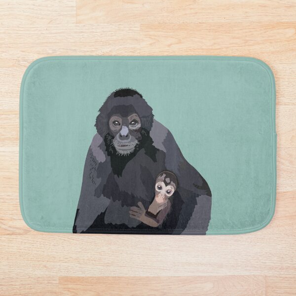 S is for Spider monkey Bath Mat