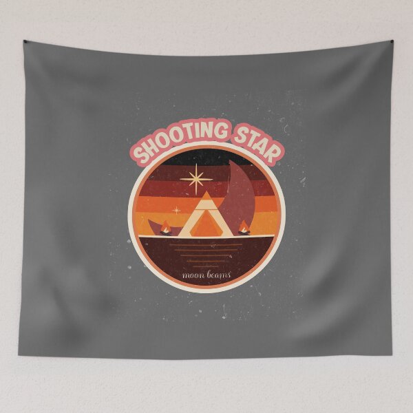 Item preview, Shooting star, Retro ombre sunset landscape, vintage designed and sold by BeebopGraphics.