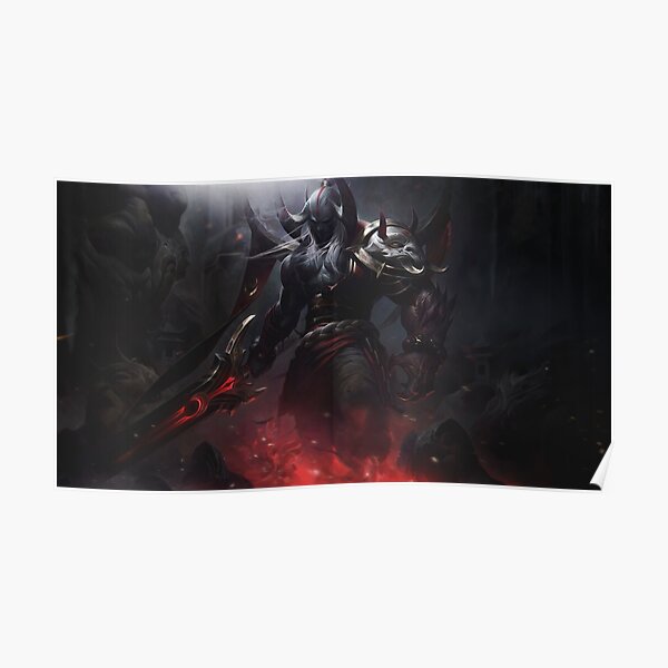 Aatrox Blood Moon Splash de alta definición - league of legends Póster