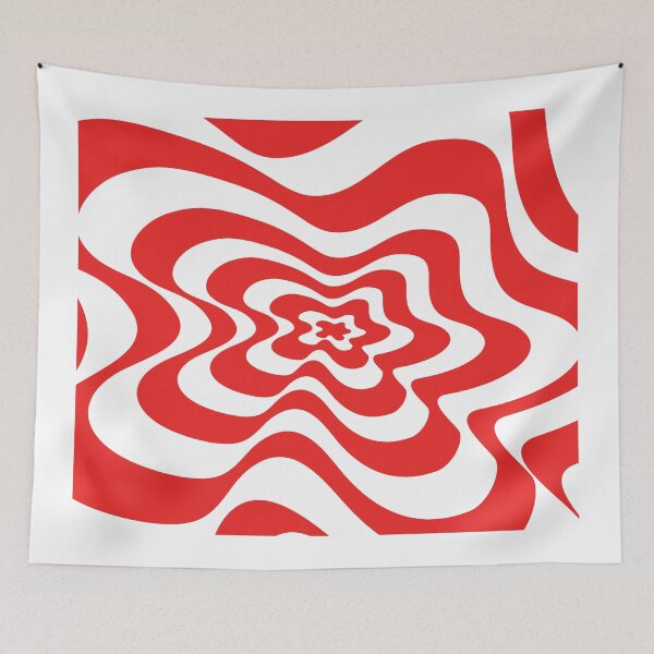 Item preview, Abstract pattern - red and white. designed and sold by K.S ART.