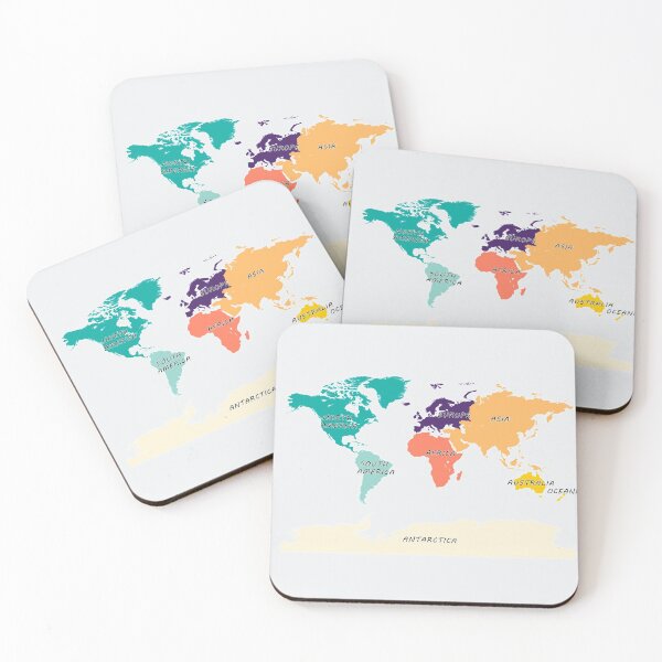 Item preview, World Map continents in the world, Africa, Antarctica, Asia, Australia/Oceania, Europe, North America and South America.  designed and sold by mashmosh.