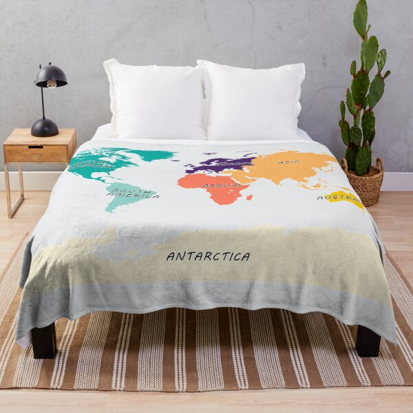 Item preview, World Map continents in the world, Africa, Antarctica, Asia, Australia/Oceania, Europe, North America and South America.  designed and sold by mashmosh.