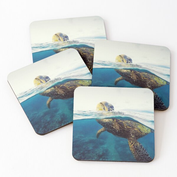 Item preview, Marine turtle swimming in the ocean, cute sea turtle photography. designed and sold by Theleochick.