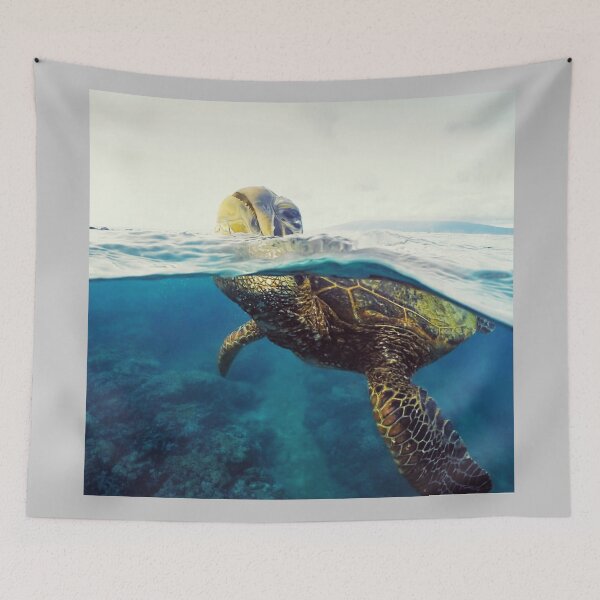 Item preview, Marine turtle swimming in the ocean, cute sea turtle photography. designed and sold by Theleochick.