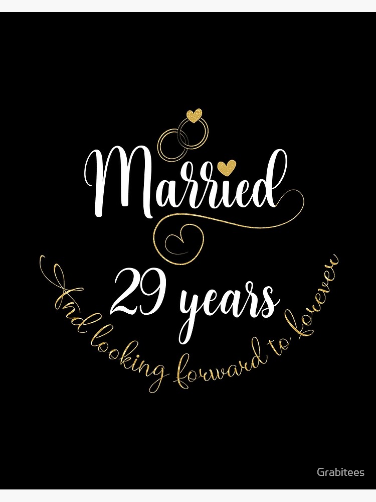 Just Married 29 Year Ago Funny Wedding Anniversary Gift for