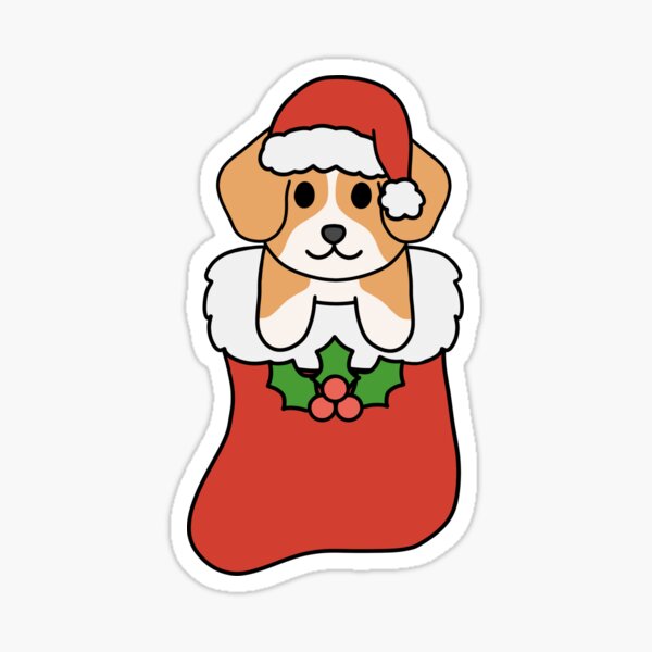 Item preview, Christmas Beagle Stocking designed and sold by BiscuitSnack.