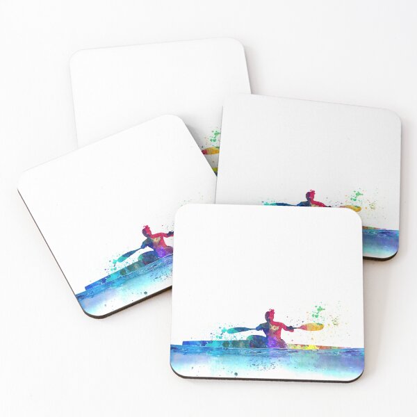 Item preview, Female kayak athletes competing in watercolor 01 designed and sold by paulrommer.