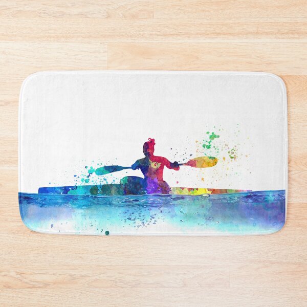 Item preview, Female kayak athletes competing in watercolor 01 designed and sold by paulrommer.