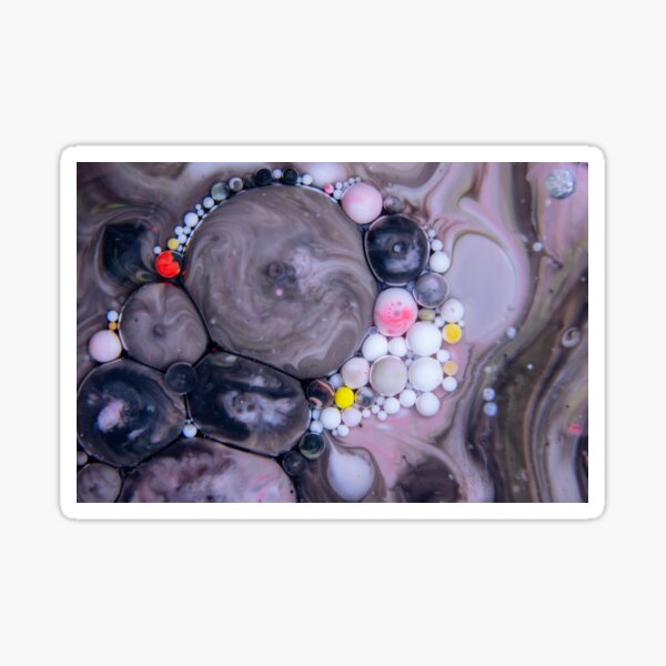 Bubbles Art Date Fruit Sticker