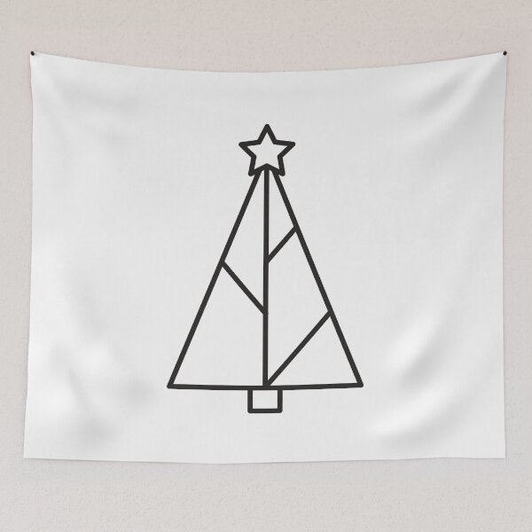 Item preview, Minimal Christmas Tree Outline designed and sold by ennbe.