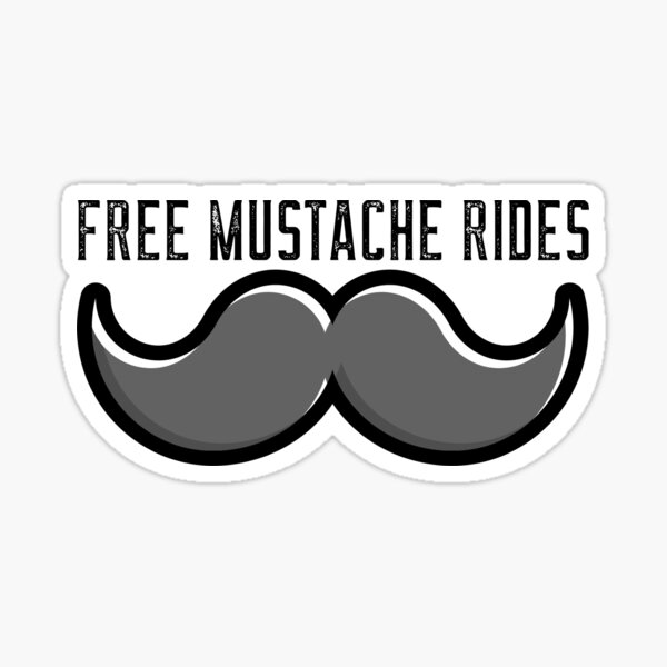 Download Mustache Ride Stickers Redbubble