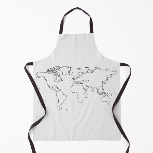 Item preview, black Outline of world map on gray background  designed and sold by mashmosh.