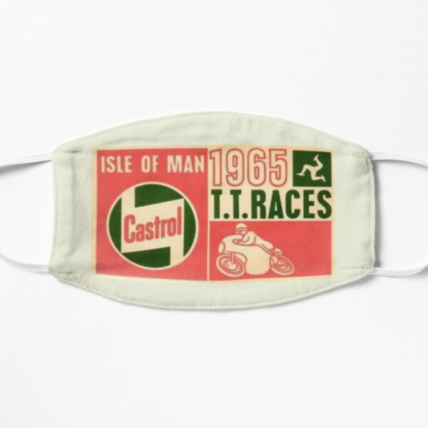 ISLE OF MAN TT RACES VINTAGE RETRO 1965 Mascarilla plana