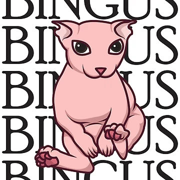 Artwork thumbnail, Bingus Text Array White by Rzera-