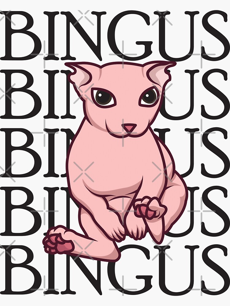 Bingus Text Array White Sticker For Sale By Rzera Redbubble 4506