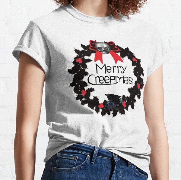 Merry Creepmas Gothic Wreath Classic T-Shirt