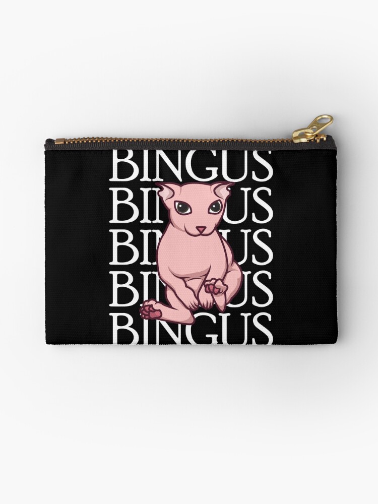 Bingus Text Array Black Zipper Pouch By Rzera Redbubble