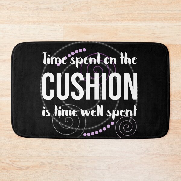 Item preview, Time spent on cushion is time well spent | Yoga slogan | Dont hate, meditate!  designed and sold by DeliriousSteve.