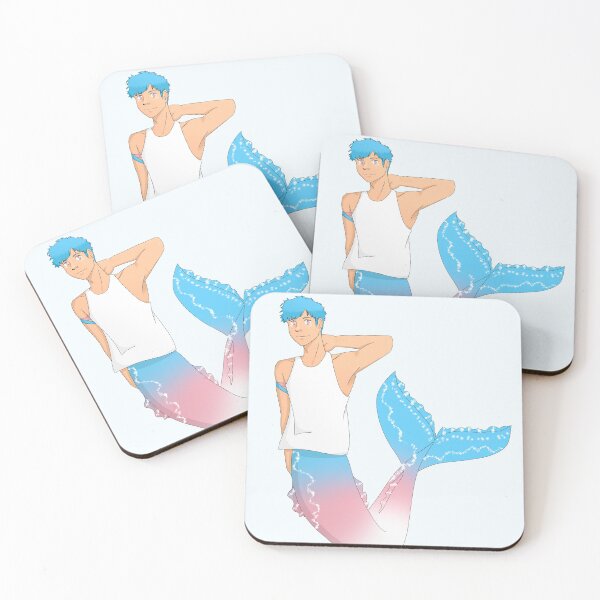 Item preview, Trans pride merman designed and sold by Brenu.