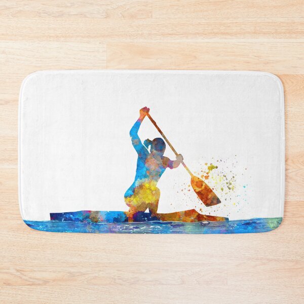 Item preview, Female kayak athletes competing in watercolor 01 designed and sold by paulrommer.