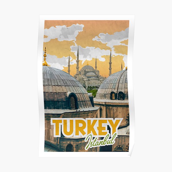 Turkey Istanbul - Vintage Travel Art Poster