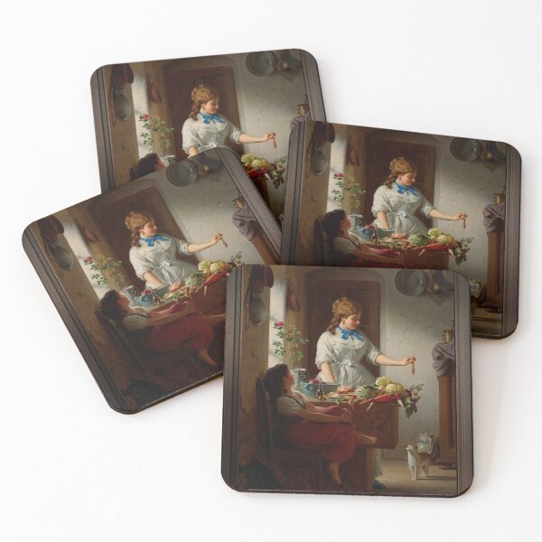 Item preview, A Kitchen Idyll by Anton Ebert Old Masters Classical Art Reproduction designed and sold by Xzendor7 Digital Art Creations.