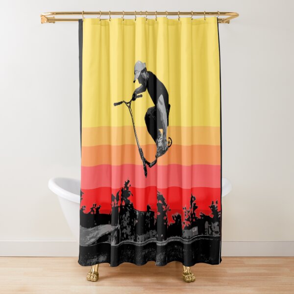 Kick Scooter sunset Shower Curtain