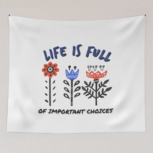 Item preview, Life Is Full Of Important Choices Bohoo Plants, Christmas Gift 70s Vintage flowers Gardening  designed and sold by AmazingEcraft.