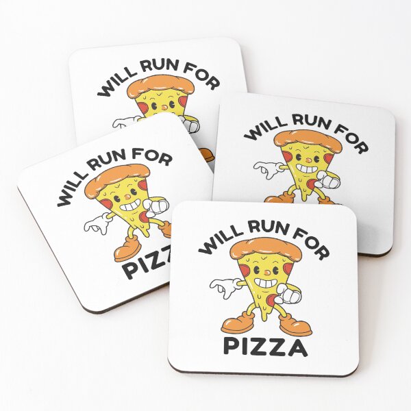 Item preview, Will Run For Pizza black font designed and sold by Piztees.