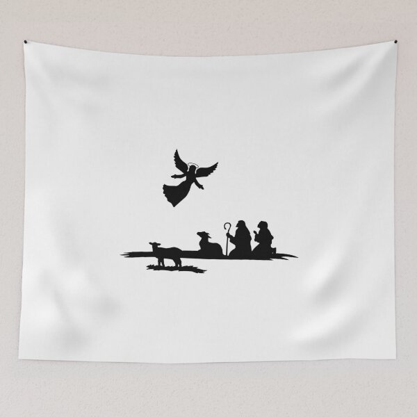 Item preview, Shepherds silhouette , angels	 designed and sold by MarketVisionAV.