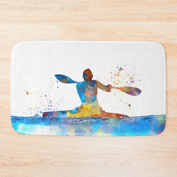 Item preview, Female kayak athletes competing in watercolor 01 designed and sold by paulrommer.