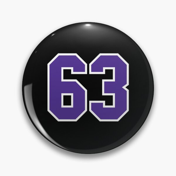 Item preview, Sixty-Three Purple Jersey Number Sports 63 designed and sold by HelloFromAja.