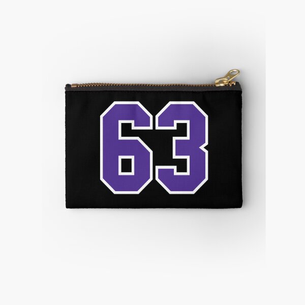 Item preview, Sixty-Three Purple Jersey Number Sports 63 designed and sold by HelloFromAja.