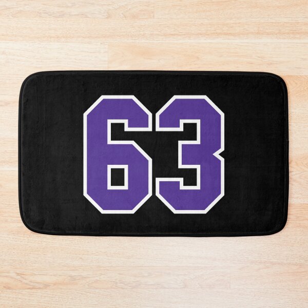 Item preview, Sixty-Three Purple Jersey Number Sports 63 designed and sold by HelloFromAja.