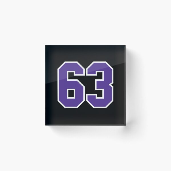 Item preview, Sixty-Three Purple Jersey Number Sports 63 designed and sold by HelloFromAja.