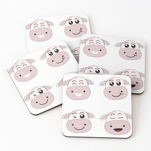 Item preview, Pink vacas kawaii pack designed and sold by wiwiart.