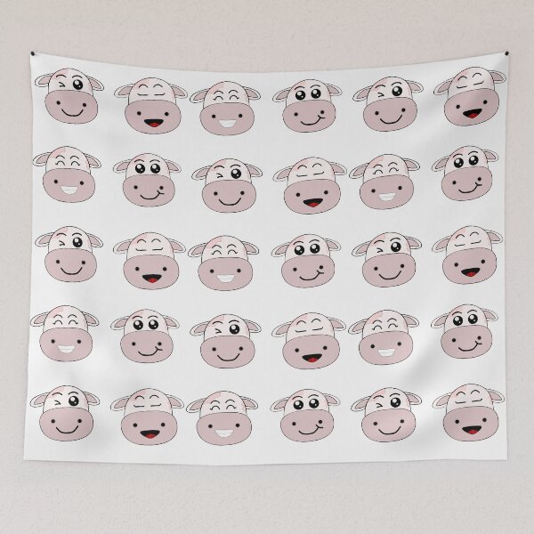 Item preview, Pink vacas kawaii pack designed and sold by wiwiart.