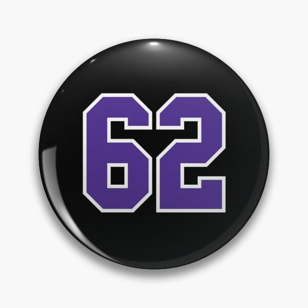 Item preview, Sixty-Two Purple Jersey Number Sports 62 designed and sold by HelloFromAja.
