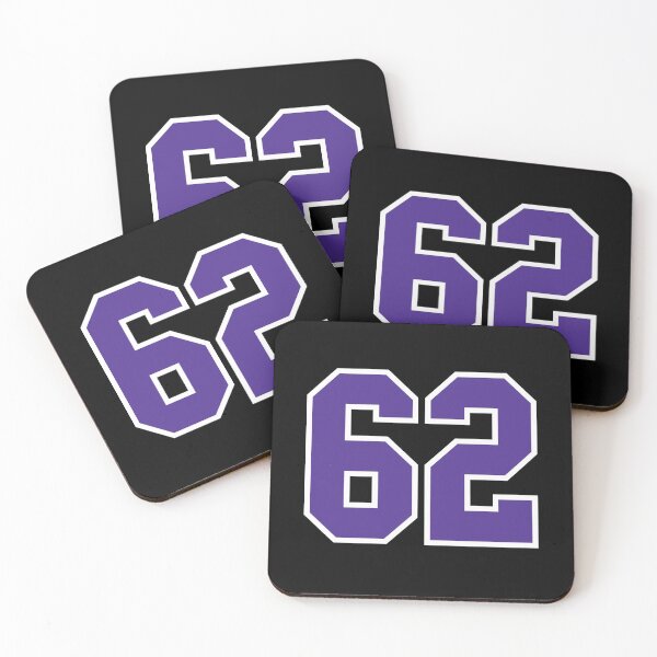 Item preview, Sixty-Two Purple Jersey Number Sports 62 designed and sold by HelloFromAja.