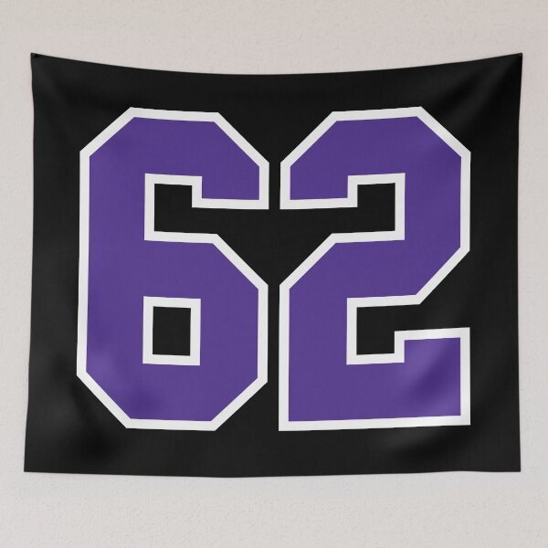 Item preview, Sixty-Two Purple Jersey Number Sports 62 designed and sold by HelloFromAja.