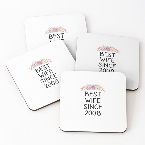 Item preview, Best Wife Since 2008 Funny Wedding Anniversary Gifts From Husband floral Design designed and sold by Chamssou.